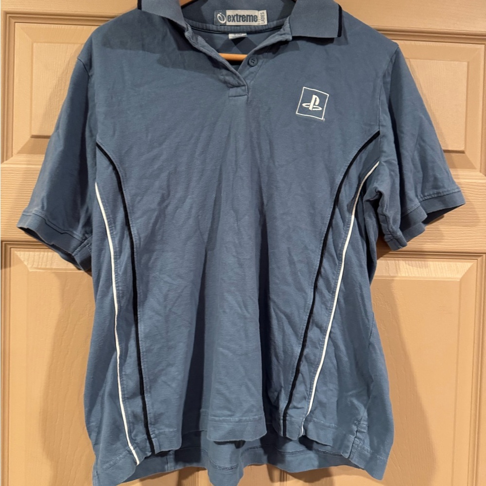 Sony Blue Short Sleeve Polo Shirt